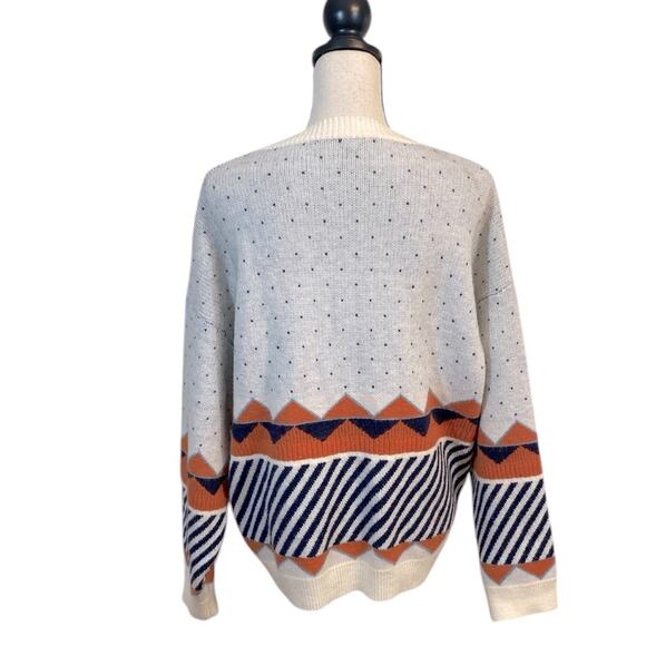 Dazy Oversized Cozy Eclectic Grandma Geometric Cardigan Sweater Size XL - Picture 2 of 6